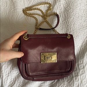 Burgundy leather Michael kors bag